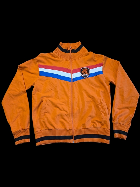Classic Other - Vintage Classic Orange Track Jacket with Navy Lettering